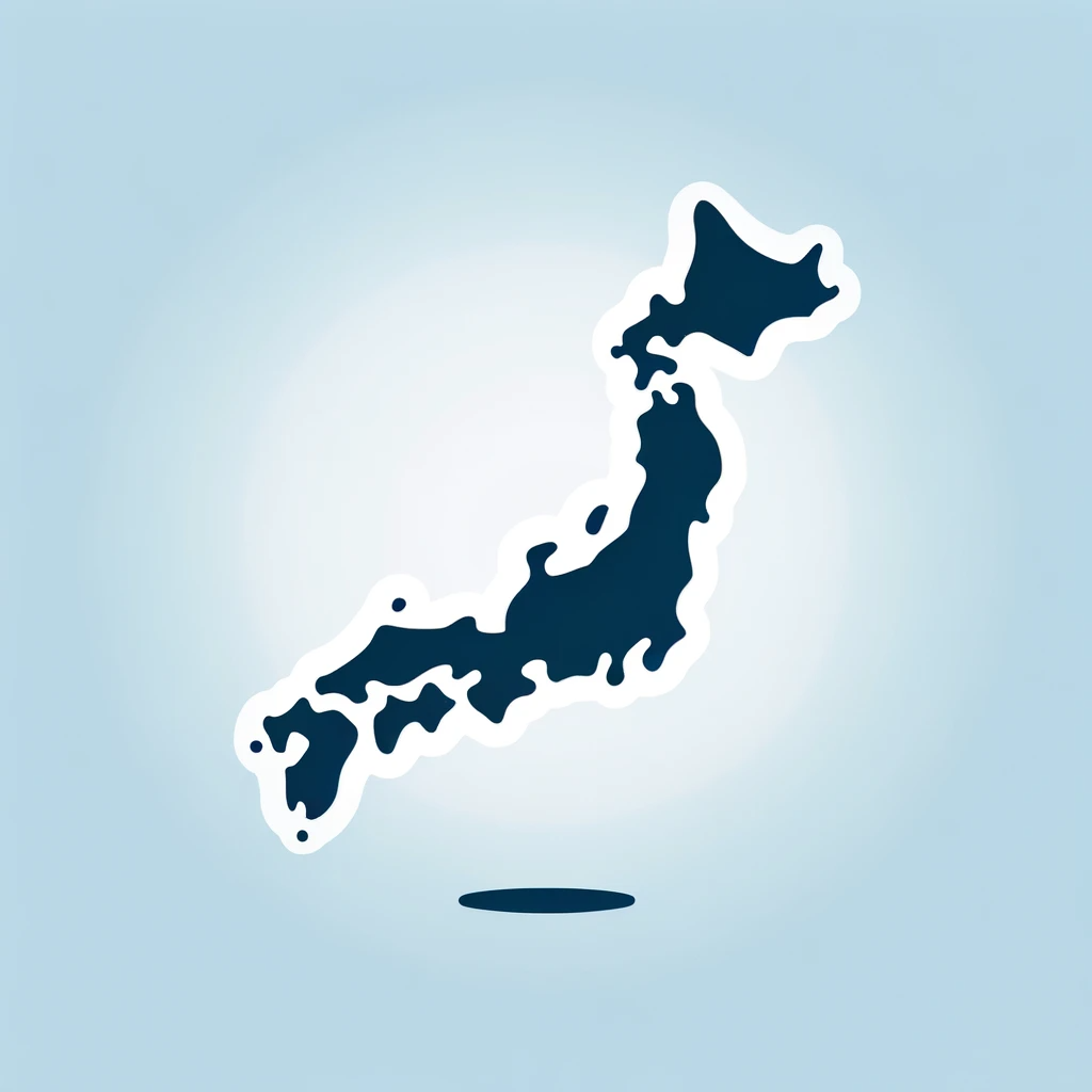 DALL·E 2024-01-19 18.23.57 - Create an icon with a blue color base, depicting a map of Japan. The icon should show a simplified and stylized representation of the Japanese archipe.png