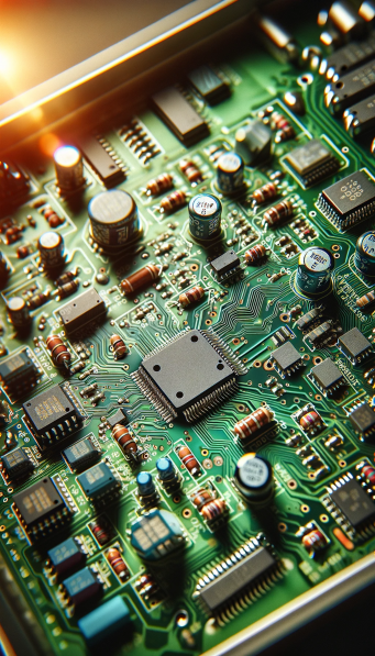 DALL·E 2024-01-19 20.44.47 - Create an image of a close-up view of a circuit board similar to the uploaded photo. The image should highlight various electronic components such as .png