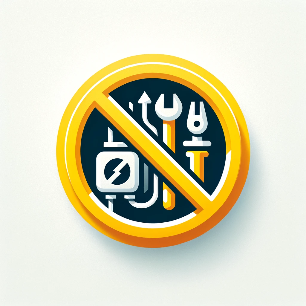 DALL·E 2023-11-21 23.37.53 - An icon representing 'Unnecessary Work' for an electric repair service landing page. The icon should have a photo-realistic design, featuring a depict.png