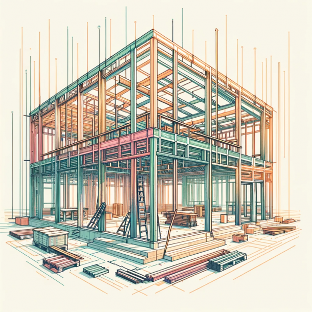 DALL·E 2024-01-17 21.00.48 - An illustration-style image depicting the atmosphere of a store's frame construction site, in a size of 300x300. The design should focus on the skelet.png