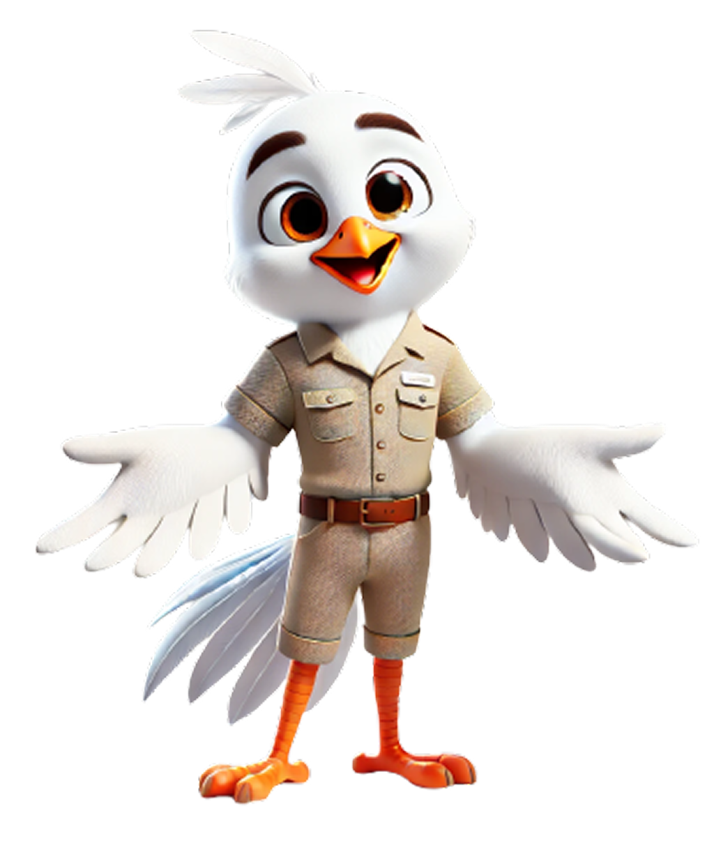DALL·E 2025-03-22 21.01.45 - A friendly, cartoon-style white bird character with large expressive eyes and a happy smile, standing with arms open in a welcoming pose. The bird has (1).png