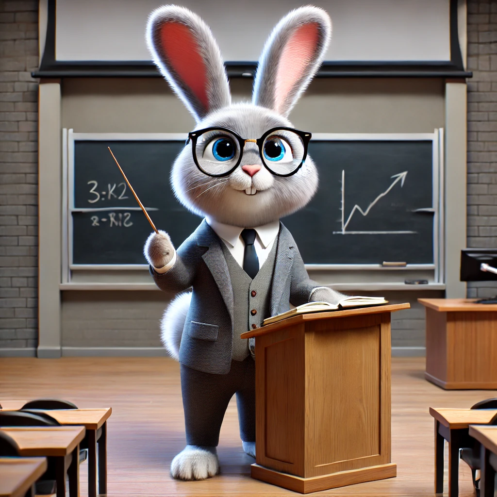 DALL·E 2025-01-04 08.10.38 - A full-body view of a Pixar-style animated rabbit character with enhanced cuteness, featuring soft, fluffy fur and large sparkling eyes, standing at a.webp