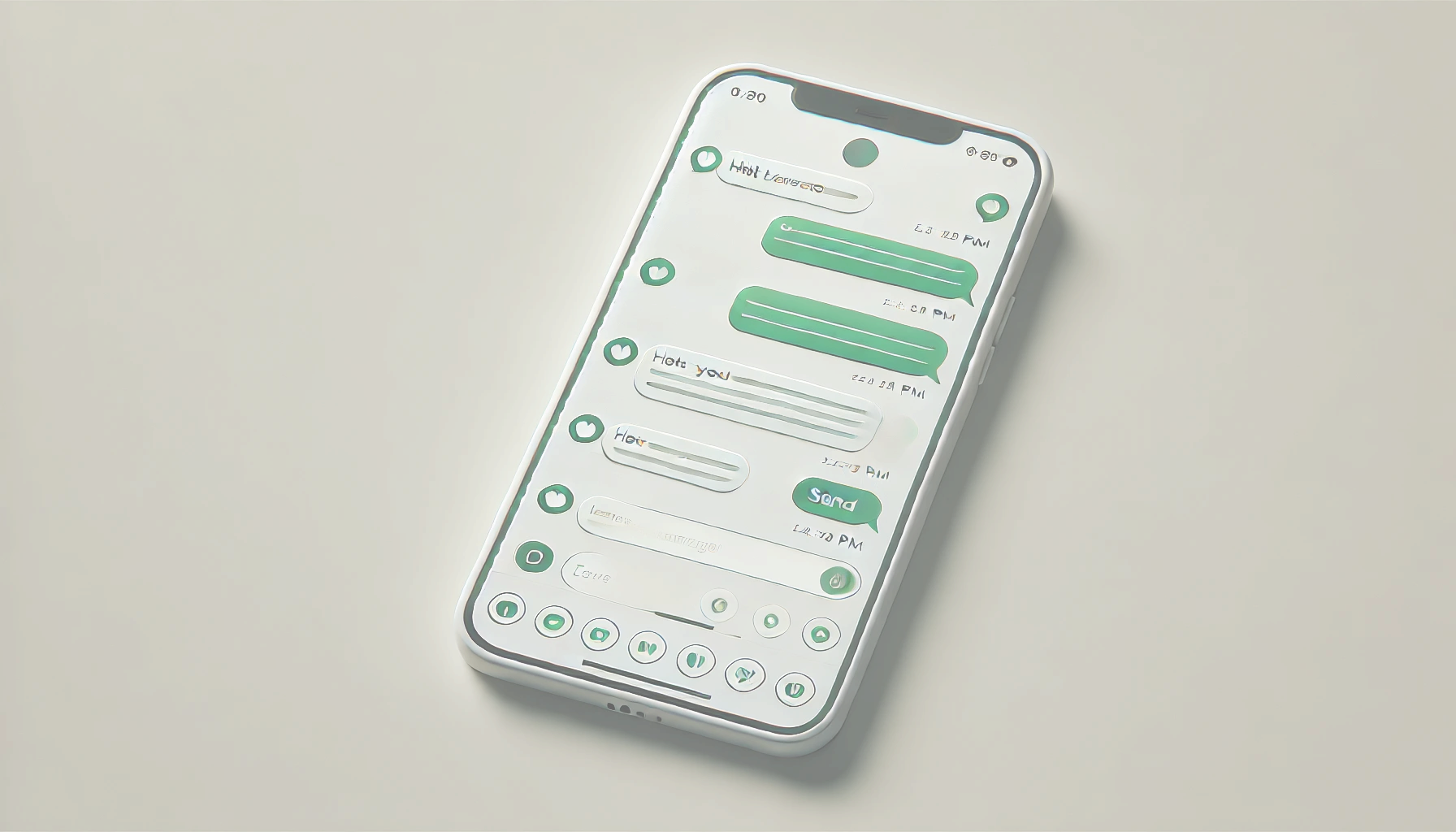DALL&middot;E 2025-01-01 20.41.28 - A simple and minimalistic smartphone screen displaying a messaging application interface. The screen shows a conversation with alternating green and w 1.png