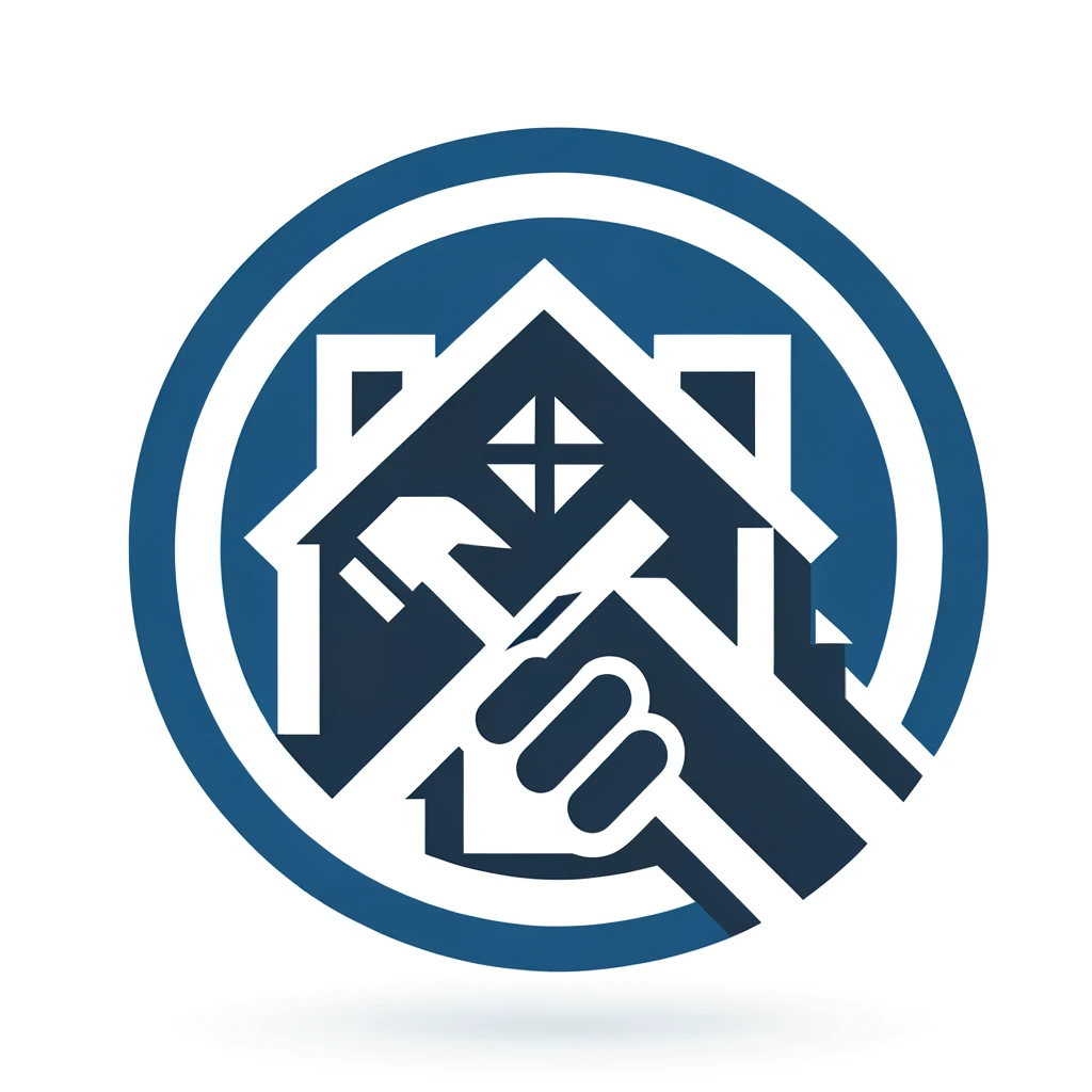 DALL·E 2024-02-29 14.46.09 - A professional icon representing 'In-House Construction', with a blue and navy color scheme. The icon should visually convey the concept of self-const.webp