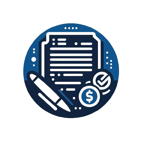 DALLﾂｷE_2024-02-29_14.31.11_-_A_professional_icon_representing__Contract___with_a_blue_and_navy_color_scheme._The_icon_should_visually_convey_the_concept_of_contractual_agreements_-removebg-preview.png