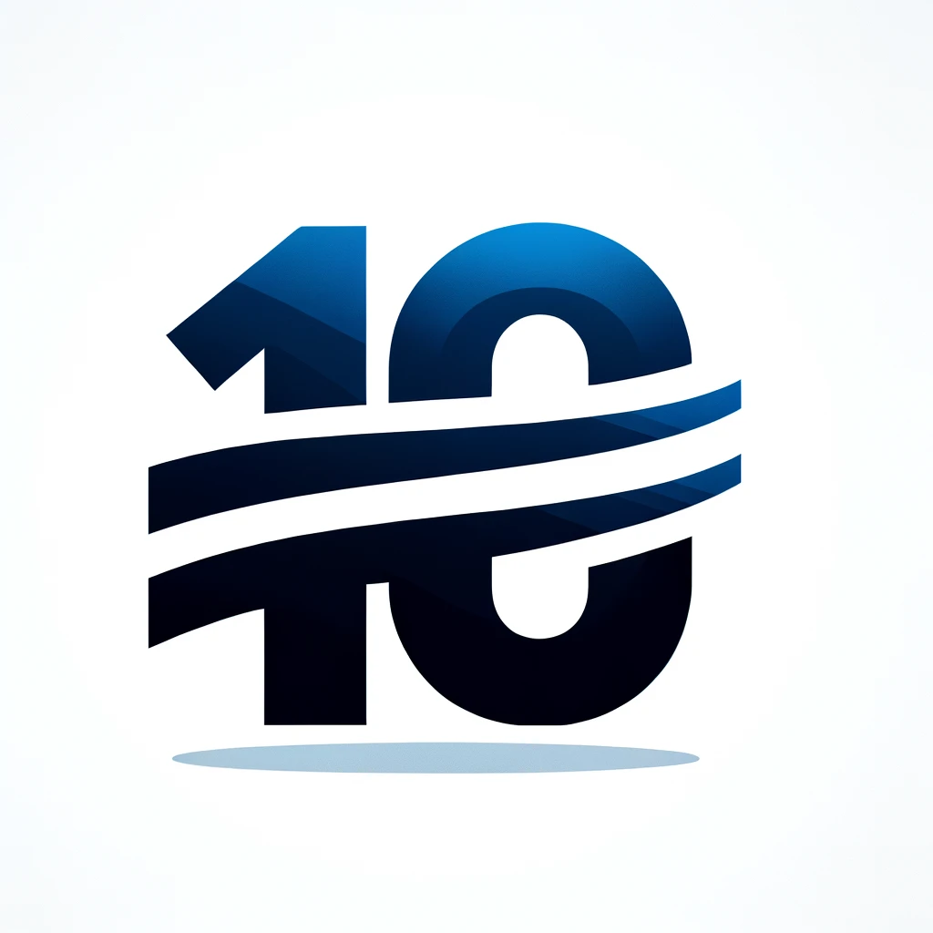 DALL·E 2024-02-29 14.43.09 - A professional icon representing the number '10', with a blue and navy color scheme. The icon should visually convey the numeral '10', suitable for a .webp